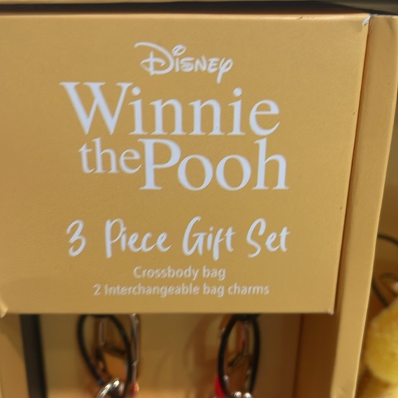Disney Winnie the Pooh Gold/Black 2 Interchangeable Bag Charms/Crossbody Bag - Picture 2 of 5